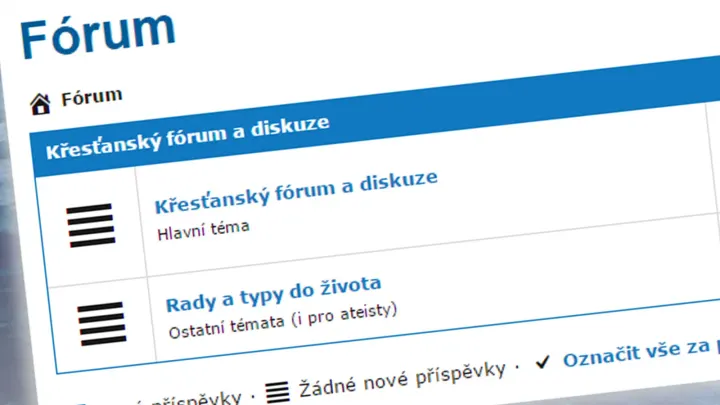 Aktualizace webu - fórum