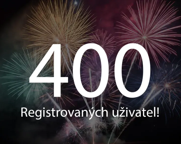 400 Registrovaných uživatel na těchto stránkách